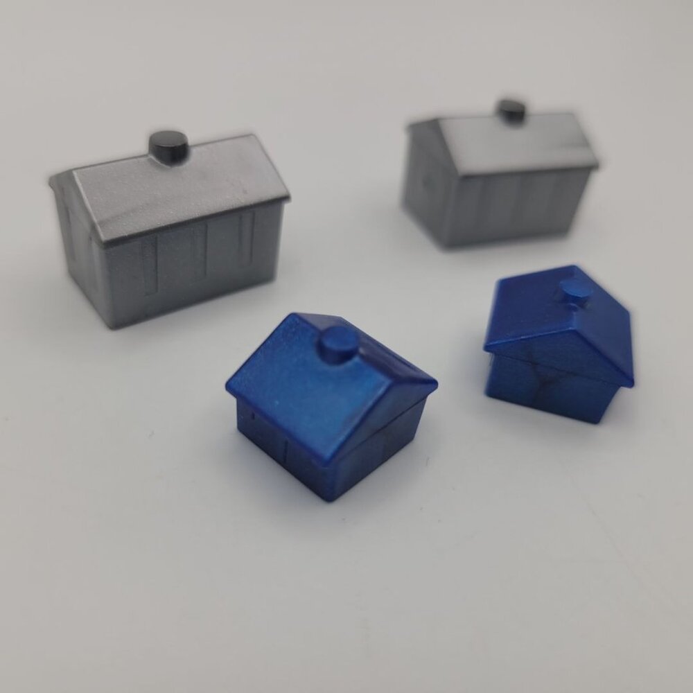 Monopoly Replacement House Hotel Token Silver Blue‎ Electronic Banking Ed 2007